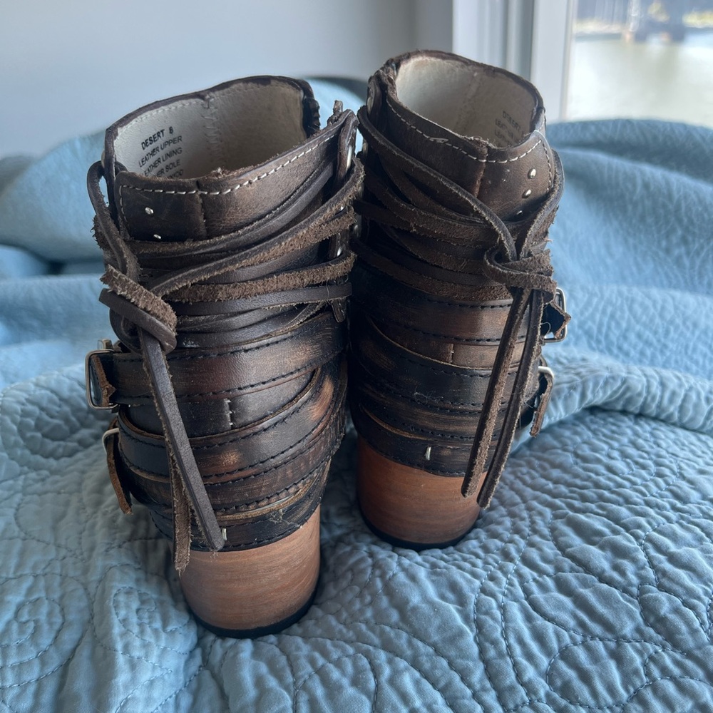 Freebird Brown Studded Boots Desert 8 - Picture 7 of 10